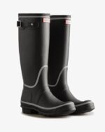 Hunter Women's Reflective Outline Tall Rain Boots Black - Image 3