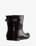 Hunter Women's Short Back Adjustable Gloss Rain Boots Black - Image 5