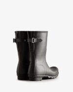 Hunter Women's Short Back Adjustable Rain Boots Black - Image 4