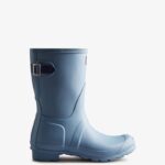Hunter Women's Short Back Adjustable Rain Boots Bouvet Blue-Balder Blue