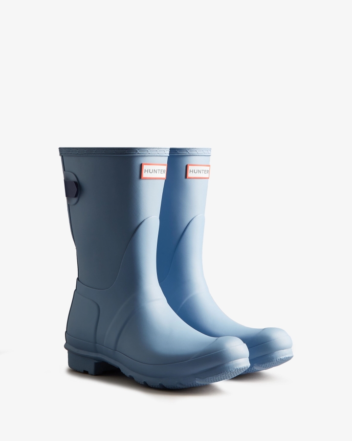 Hunter Women's Short Back Adjustable Rain Boots Bouvet Blue-Balder Blue - Image 3