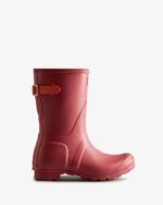 Hunter Women's Short Back Adjustable Rain Boots Glenmore Rose-Sun-Cup Orange - Image 2