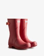 Hunter Women's Short Back Adjustable Rain Boots Glenmore Rose-Sun-Cup Orange - Image 3