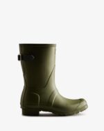 Hunter Women's Short Back Adjustable Rain Boots Ismarken Olive-Artic Moss Green - Image 2