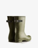 Hunter Women's Short Back Adjustable Rain Boots Ismarken Olive-Artic Moss Green - Image 4