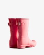 Hunter Women's Short Back Adjustable Rain Boots Pink Shiver - Image 4