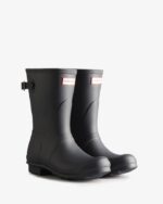 Hunter Women's Short Back Adjustable Two-Tone Rain Boots Black Ice-Black - Image 3