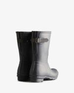 Hunter Women's Short Back Adjustable Two-Tone Rain Boots Black Ice-Black - Image 4