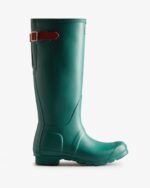 Hunter Women's Tall Back Adjustable Rain Boots Loch Awe Blue-Glenmore Rose - Image 2