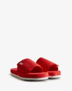 Hunter Women's Terry Towelling Beach Platform Adjustable Slide Hunter Red - Image 3