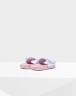 Hunter Women's Terry Towelling Logo Adjustable Slides Arctic Iris Blue-Foxglove Pink - Image 5
