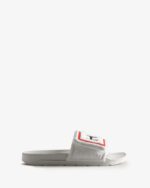 Hunter Women's Terry Towelling Logo Adjustable Slides White