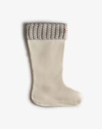 Recycled Mini Cable Knitted Cuff Tall Boot Hunter Socks - Image 3