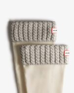 Recycled Mini Cable Knitted Cuff Tall Boot Hunter Socks - Image 4