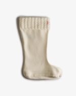 Recycled Mini Cable Knitted Cuff Tall Hunter Boot Socks - Image 3