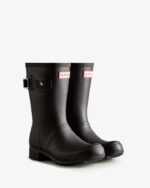 Women's Hunter Tour Foldable Short Rain Boots Black - Image 4
